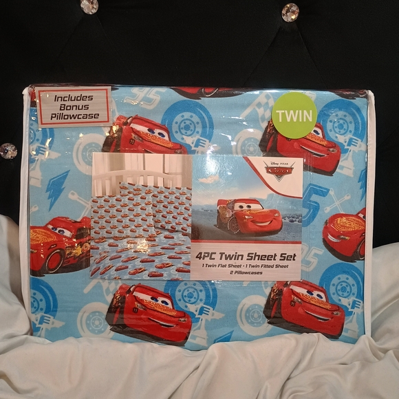 Disney Other - New Disney Cars 4 Piece Twin Sheet Set 2 Pillow Cases I Flat 1 Fitted Sheet